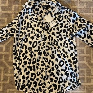 Zara Satin Effect Print Shirt